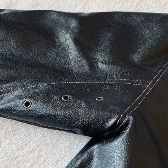 BC Ethic Cafe Racer Motorcycle Faux Leather Men's Jacket - Picture 5 of 8